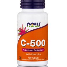 NOW FOODS C-500 with ROSE HIPS 100 Tabs