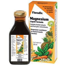 POWER HEALTH Floradix Magnesium 250ml σιρόπι για το Μυϊκό Άγχος και το Μυϊκό Στρες