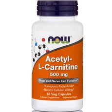 NOW FOODS Acetyl L-Carnitine 500 mg 50Vcaps