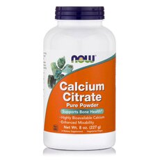 NOW FOODS Calcium Citrate 100% Pure Powder, Vegeterian 8 Oz 226.7gr