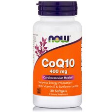 NOW FOODS CoQ10 400mg w/ Vitamin E, 30softgels