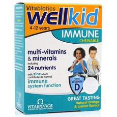 VITABIOTICS Wellkid Immune Πολυβιταμίνη για Παιδιά 30 Μασώμενες Ταμπλέτες