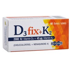  UNI-PHARMA D3 Fix 2000IU + Vitamin K2 45μg, 60 Tabs, fig. 1 