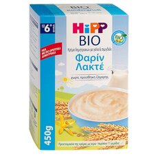  HIPP Bio Φαρίν Λακτέ Κρέμα Δημητριακών με Γάλα και Σιμιγδάλι 6m+ 450gr, fig. 1 