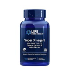  Life Extension SUPER OMEGA-3 EPA/DHA with sesame lignans and olive fruit extract Ευεργετικά Ιχθυέλαια με Αντιγηραντική δράση 60 softgels, fig. 1 