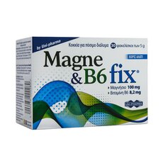  UNI-PHARMA Magne & B6 Fix Συμπλήρωμα Διατροφής με Μαγνήσιο & Βιταμίνη B6, 30 φακελίσκοι, fig. 1 