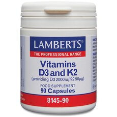  LAMBERTS Vitamins D3 (2000 iu) and K2 (90 mg) 90Caps, fig. 1 