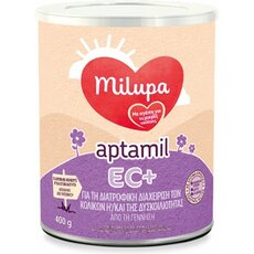  MILUPA Aptamil EC Extra Care Γάλα για Βρέφη από 0-6 Μηνών για τη Διατροφική Διαχείριση των Κολικών ή & της Δυσκοιλιότητας, 400gr, fig. 1 