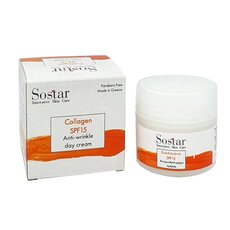  SOSTAR - FOCUS Anti-Ageing Collagen Face Day Cream SPF15 Αντιγηραντική Κρέμα Ημέρας με Κολλαγόνο, 50ml, fig. 1 