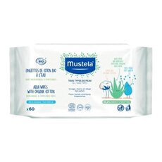  MUSTELA Organic Cotton Wipes with Water Μωρομάντηλα Καθαρισμού με Νερό, 60τεμ, fig. 1 