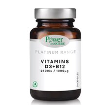  POWER HEALTH Platinum Range Vitamins D3 2500IU & B12 1000μg, 30caps, fig. 1 