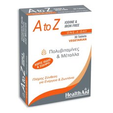  HEALTH AID A to Z Iodine & Iron Free, 30tabs, fig. 1 