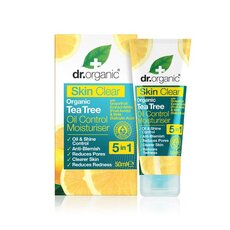  Dr.Organic Skin Clear Tea Tree Oil Control Moisturiser Ενυδατική Κρέμα Προώπου για Λιπαρές Επιδερμίδες, 50ml, fig. 1 