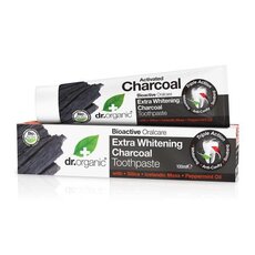  DR.ORGANIC Extra Whitening Charcoal Toothpaste Οδοντόκρεμα με Ενεργό Άνθρακα & Φθόριο, 100ml, fig. 1 