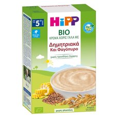  HIPP BIO Κρέμα Χωρίς Γάλα με Δημητριακά & Φαγόπυρο 5m+, 200gr, fig. 1 