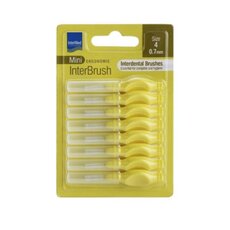  INTERMED Ergonomic Mini Μεσοδόντια Βουρτσάκια με Λαβή Size 4 - 0.7mm Κίτρινο, 8τμχ, fig. 1 