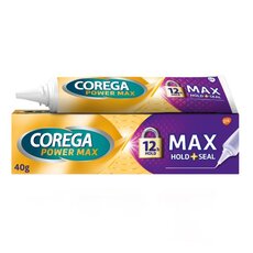  COREGA Max Hold+Seal Στερεωτική Κρέμα Τεχνητής Οδοντοστοιχίας για Προστασία από την Εισχώρηση Τροφών, 40gr, fig. 1 