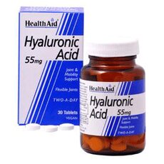  HEALTH AID Hyaluronic Acid 55mg Υαλουρονικό Οξύ 30Tabs, fig. 1 