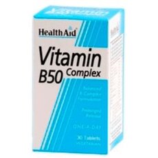  HEALTH AID Vitamin B50 Complex 30 Veg Tabs, fig. 1 