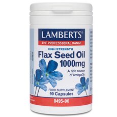 LAMBERTS Flax Seed Oil 1000mg (Λάδι από Λιναρόσπορο) 90 Caps