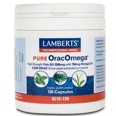 LAMBERTS Pure OracOmega 760mg Ωμέγα 3 λιπαρών οξέων & Φυτικά Αντιοξειδωτικά 120 Capsules