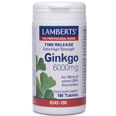 LAMBERTS Ginkgo Biloba Extract 6000mg, 180 Tablets