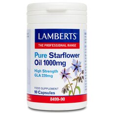 LAMBERTS Pure Starflower Oil 1000 mg (High GLA 220 mg) (Ωμέγα 6) 90 Κάψουλες