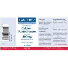  LAMBERTS Calcium Pantothenate 500mg (B5) 60Tabs, fig. 2 