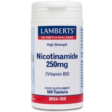 LAMBERTS Nicotinamide 250mg Βιταμίνη B3 (Νιασίνη) 100 Ταμπλετες