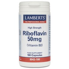 LAMBERTS Riboflavin 50 mg (B2) Ριβοφλαβίνη 100 Κάψουλες
