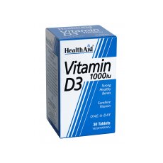HEALTH AID Vitamin D3 1000i.u, 30Tabs