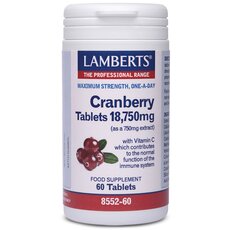 LAMBERTS Cranberry 18,750mg (as a 750mg extract) για την Υγεία του Ουροποιητικού, 60 Ταμπλέτες