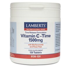 LAMBERTS Vitamin C 1500mg Time Release Βιταμίνη C Βραδείας Απελευθέρωσης 120 Tablets