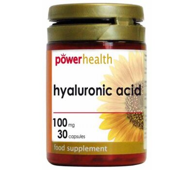  POWER HEALTH Hyaluronic Acid 100mg Υαλουρονικό Οξύ 30Caps, fig. 1 