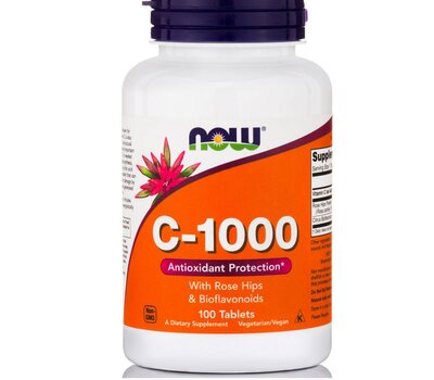 NOW FOODS C-1000 (with ROSE HIPS and Bioflavonoids) 100 Tabs