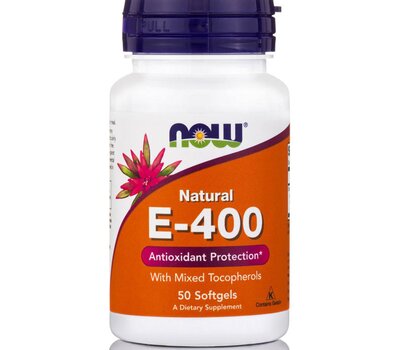 NOW FOODS Vitamin E-400 IU Natural 50 SoftGels