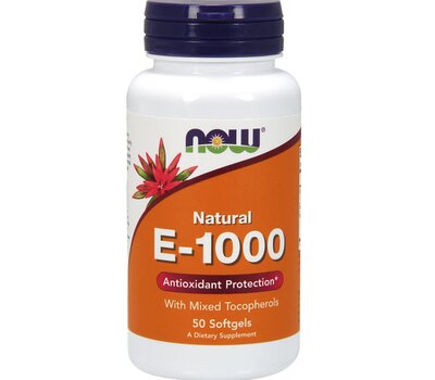 NOW FOODS Vitamin E-1000 IU Natural Mixed Tocopherols 50softgels