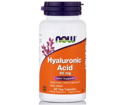 NOW FOODS Hyaluronic Acid 50mg with MSM 450mg 60Vcaps