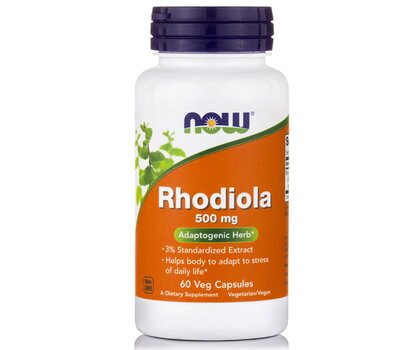 NOW FOODS Rhodiola (Rhodiola rosea) 500mg 60Vcaps