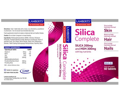 LAMBERTS Silica Complete Silica 200mg and MSM 300mg 60Tabs, fig. 2 