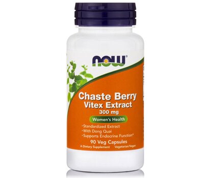 NOW FOODS Chaste Berry/ Vitex Extract 300mg 90 Vcaps