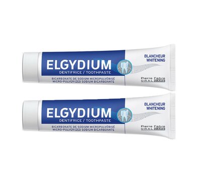 ELGYDIUM Πακέτο Προσφορας Whitening Λευκαντική Οδοντόκρεμα 75ml και ΔΩΡΟ -50% στο 2ο Προϊόν