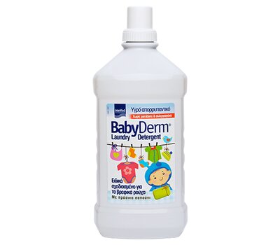 INTERMED Babyderm Laundry Detergent Υγρό Απορρυπαντικό για τα βρεφικά ρούχα με πράσινο σαπούνι 1.5lt