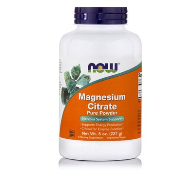NOW FOODS Magnesium Citrate Pure Powder Vegeterian 8 Oz 226.7gr