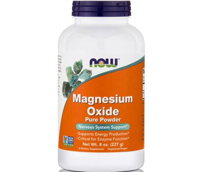NOW FOODS Magnesium Oxide Pure Powder 8 Oz 226.7gr