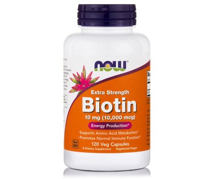 NOW FOODS Biotin 10mg Extra Strength 120Vcaps