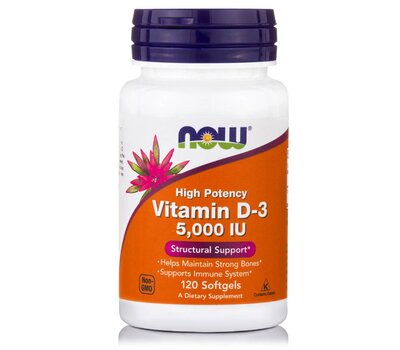 NOW FOODS Liquid Vitamin D-3 5000iu 120 softgels