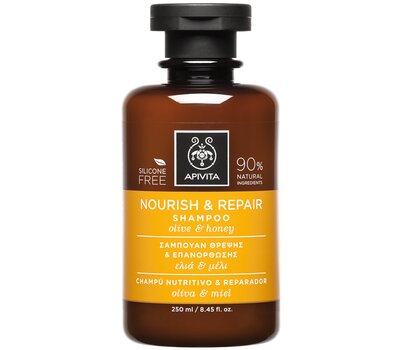 APIVITA Nourish & Repair Shampoo Σαμπουάν Θρέψης κι Επανόρθωσης με Ελιά & Μέλι 250ml