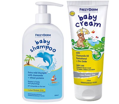 FREZYDERM Πακέτο Προσφοράς Baby Cream 175ml + Baby Shampoo 300ml