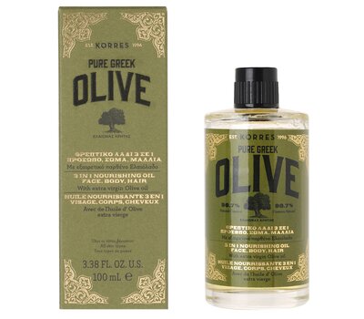 KORRES Pure Greek Olive Θρεπτικό Λάδι 3 σε 1 Πρόσωπο, Σώμα, Μαλλιά 100ml